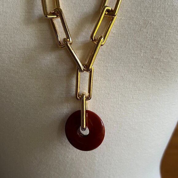 TALBOTS - Links and Circle Pendant -- NEW with Tag - Picture 2 of 9